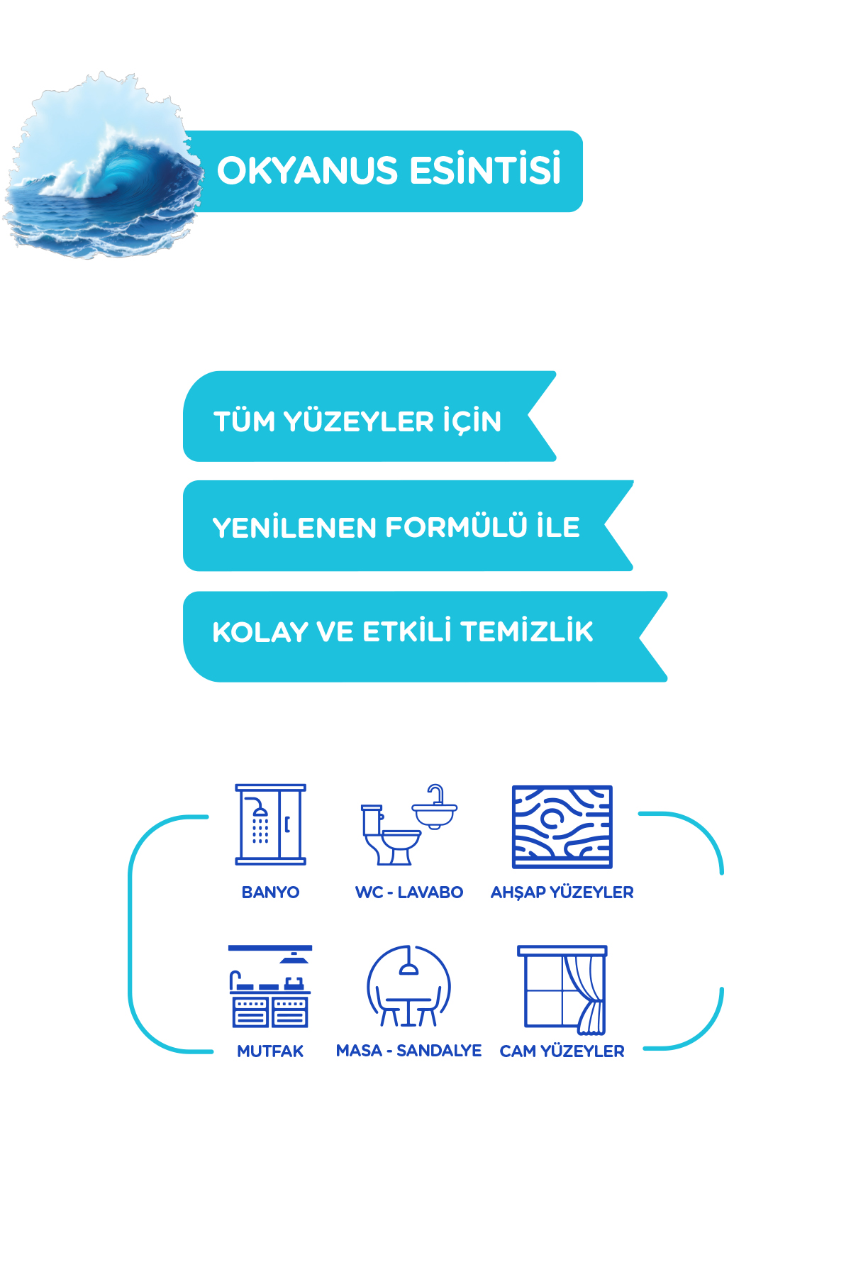 Giggles XXL İz Bırakmayan Yüzey Temizlik Havlusu - (Okyanus Esintisi) 100 Yaprak